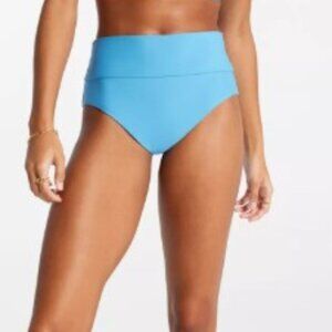 Calia Wide Banded High Rise Swim Bottoms Tranquil Blue